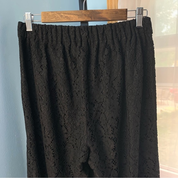 J. Crew Peyton Black Lace Elastic Waist Pants - Picture 5 of 6